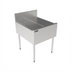Thumbnail image #2 for Top Shelf TSCE Series 24-Inch Freestanding Stainless Steel Underbar Drainboard with Backsplash and Glass Rack Inserts