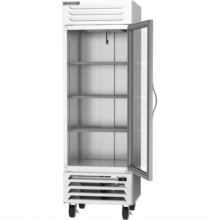 Product image #2 for Beverage-Air Vista® Series One-Section Reach-In Display Refrigerator, Hinged Glass Door, 19.08 Cu. Ft., Bottom-Mounted Self-Contained, R290
