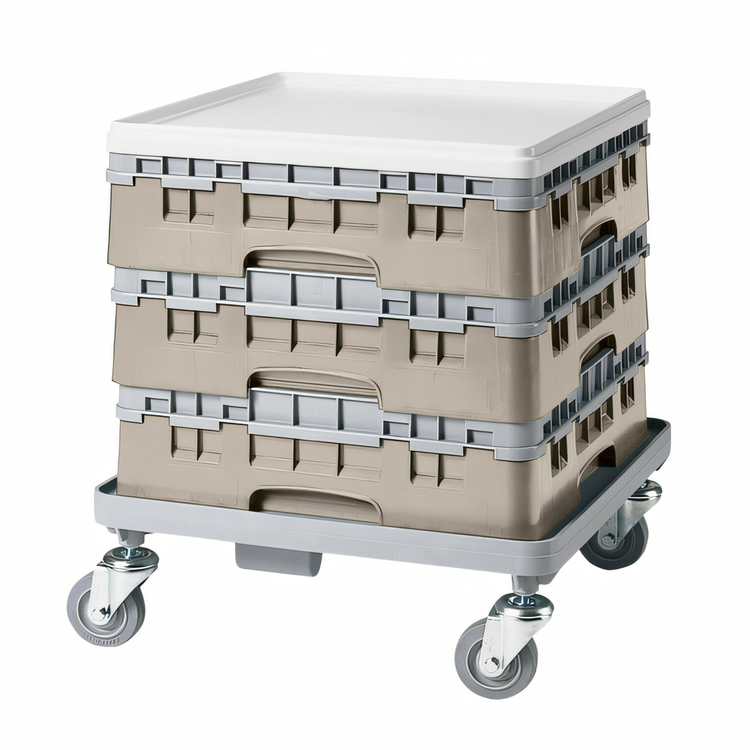 Product image #2 for Cambro Camdolly® Platform Dish Rack Dolly for Full-Size Camracks, Without Handle, Soft Gray