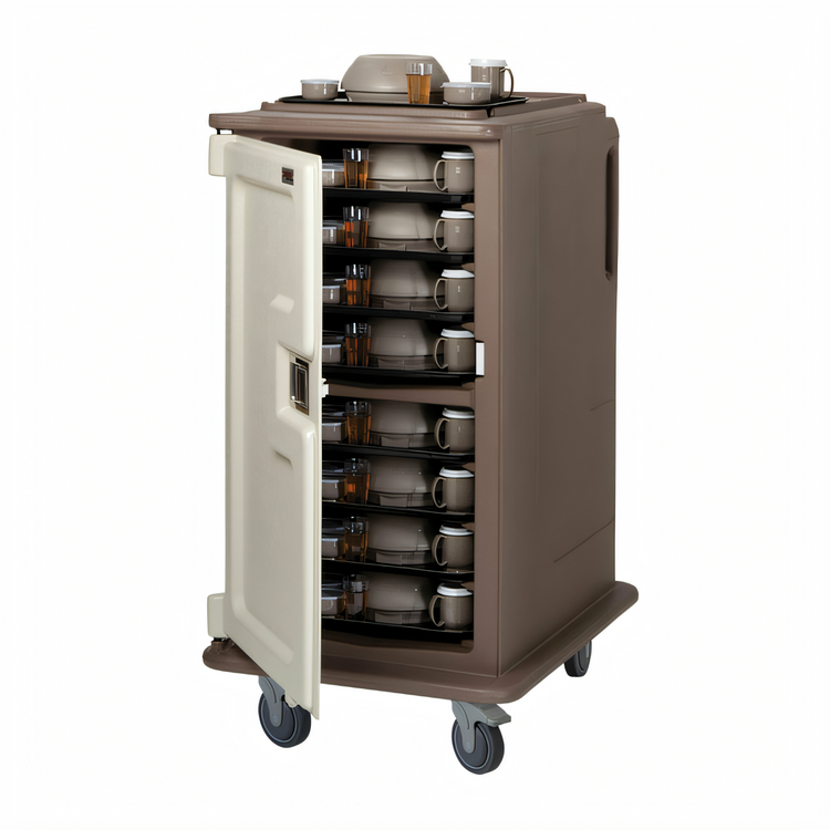 Product image #2 for Cambro Insulated Tall Profile 2-Compartment Meal Delivery Cart for 14 x 18 Trays, 16-Tray Capacity