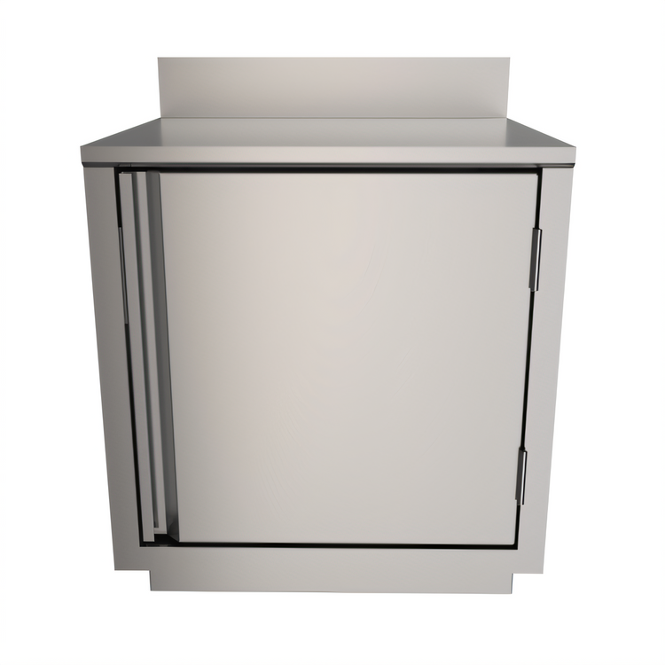 Product image #2 for BK Resources Call Series Stainless Steel Flat Top Underbar Cabinet with Pedestal Base, 24 x 21 Inches