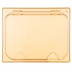 Thumbnail image #2 for StorPlus EZ Access High Heat 1/2 Size Hinged Single-Notched Food Pan Lid, Amber