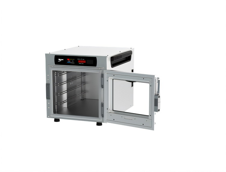 Product image #2 for Metro HotBlox Narrow 4-Pan Countertop/Stacking Insulated Holding Cabinet with Digital Touchscreen and Clear Door