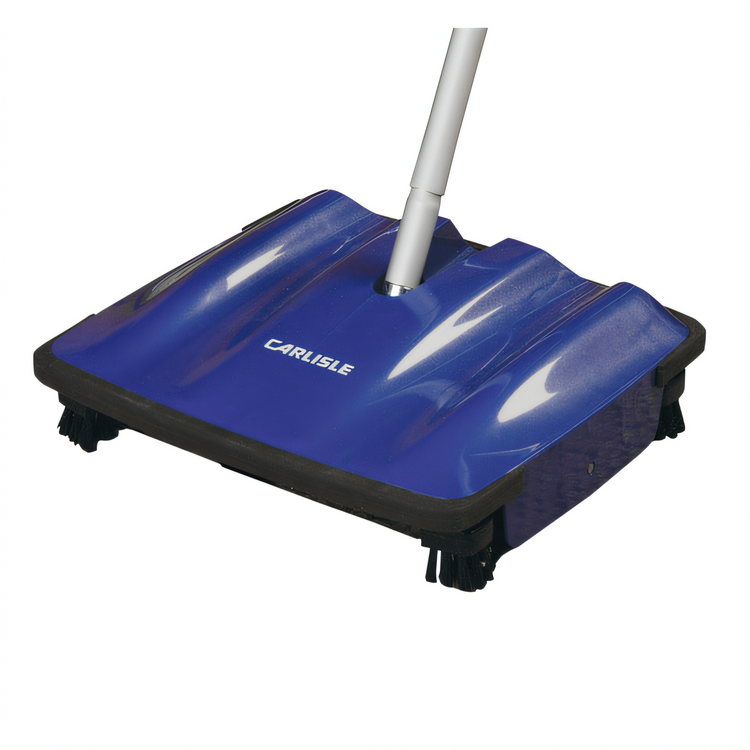 Product image #2 for Carlisle Multi-Surface Duo-Sweeper Low-Profile Carpet Sweeper, 9-1/2 Inch, Blue