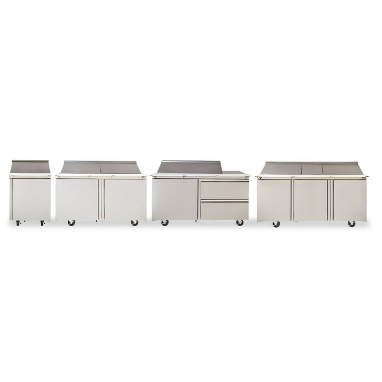 Product image #2 for Delfield Mega Top 60-Inch Two-Section Sandwich/Salad Prep Table Refrigerator with 18-Pan Top