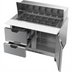 Thumbnail image #2 for Beverage Air 48-Inch Mega Top Sandwich Prep Table with 18-Pan Top, 2 Drawers, and 1 Door