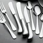Thumbnail image #2 for Vollrath Queen Anne 48100 Stainless Steel Teaspoon, 6-inch, Heavyweight, Satin Finish Handle