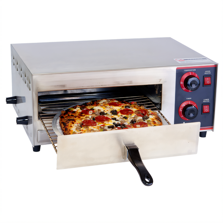 Product image #2 for Winco EPO-1 Countertop Electric Pizza Oven for 12-Inch Pizzas with Bell Timer