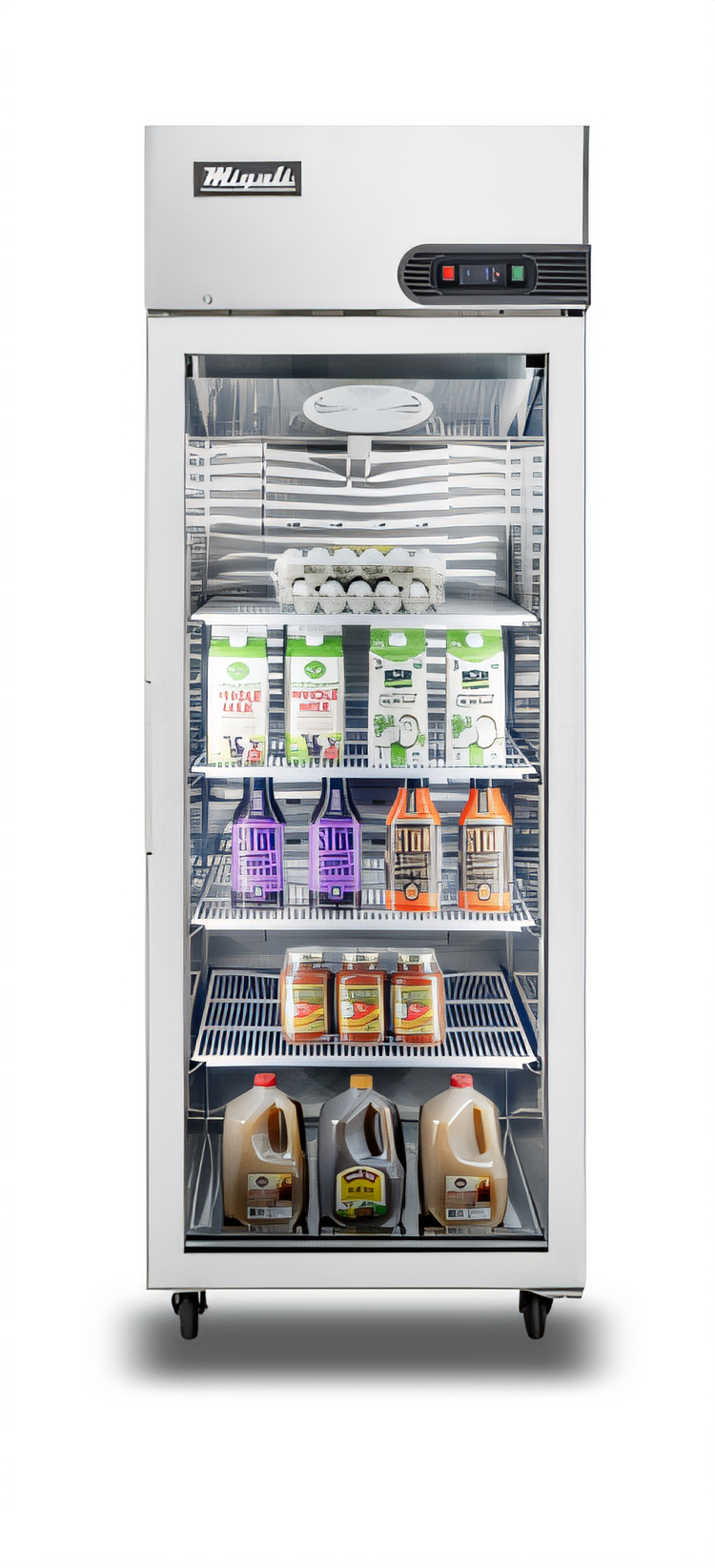 Product image #2 for Migali Competitor Series® Single Section Glass Door Reach-In Refrigerator, 21.4 Cu. Ft., Top-Mount Self-Contained