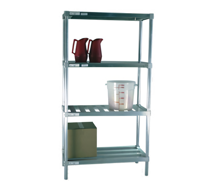 Product image #2 for New Age Adjust-A-Shelf Heavy-Duty Wall-Mounted Aluminum Shelf, 30 x 30 Inches, 2000 lb. Capacity