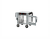 Thumbnail image #2 for Metro HotBlox Narrow 4-Pan Undercounter Pass-Thru Heated Holding Cabinet with Clear Front and Rear Doors