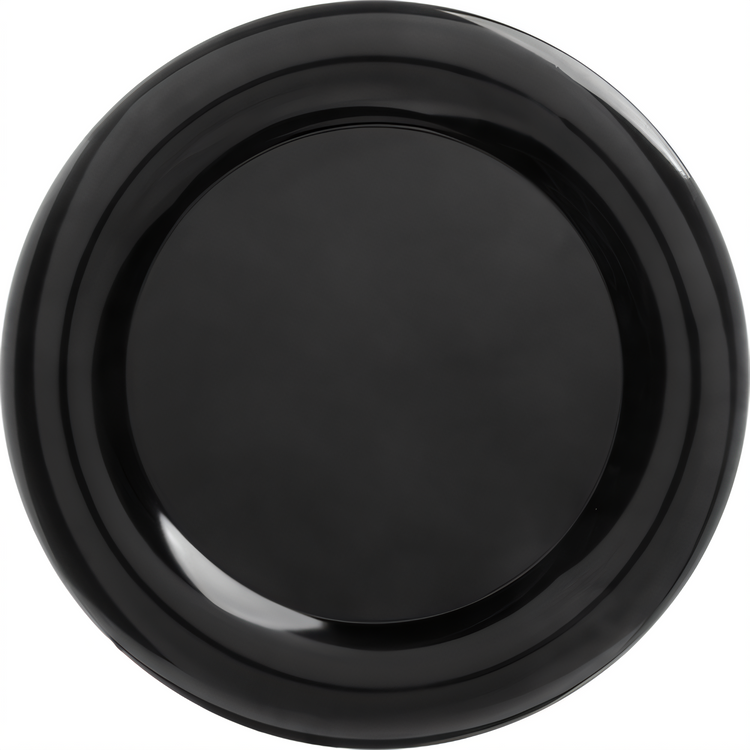 Product image #2 for Displayware Palette Designer 19-Inch Round Wide Rim Melamine Platter, Black