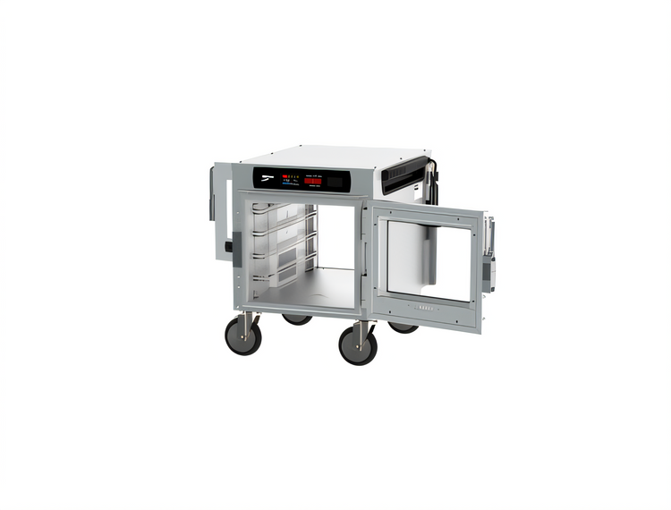 Product image #2 for Metro HotBlox Narrow 4-Pan Pass-Thru Insulated Holding Cabinet, Under Counter, Digital Touchscreen, Clear Doors