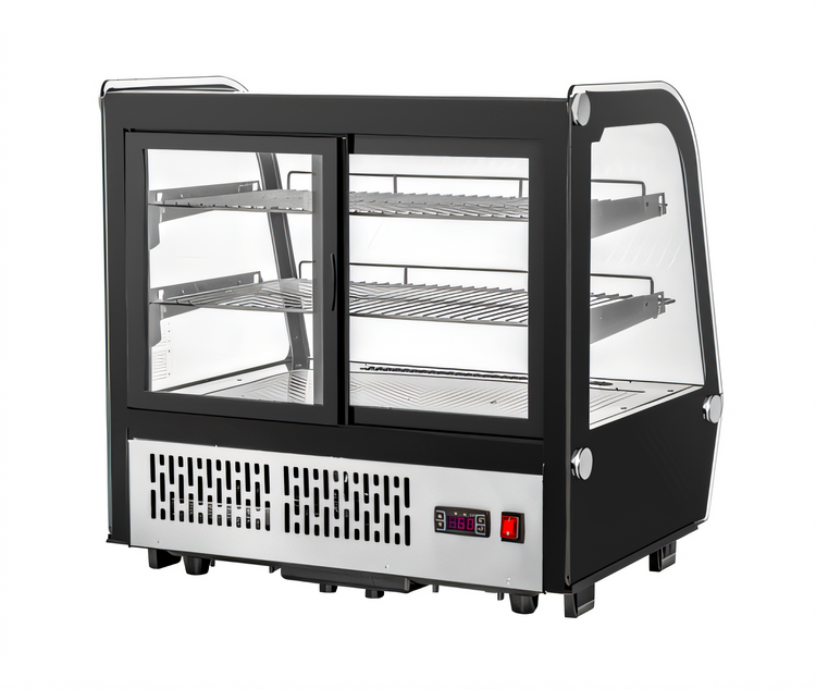 Product image #2 for Migali Competitor Series® Curved Glass Countertop Refrigerated Display Case with Sliding Glass Doors, 4.2 Cu. Ft.