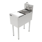 Thumbnail image #2 for Perlick Corporation Top Shelf TSF12PS-SB 12-Inch Single-Compartment Stainless Steel Underbar Prep Sink with Removable Cutting Board