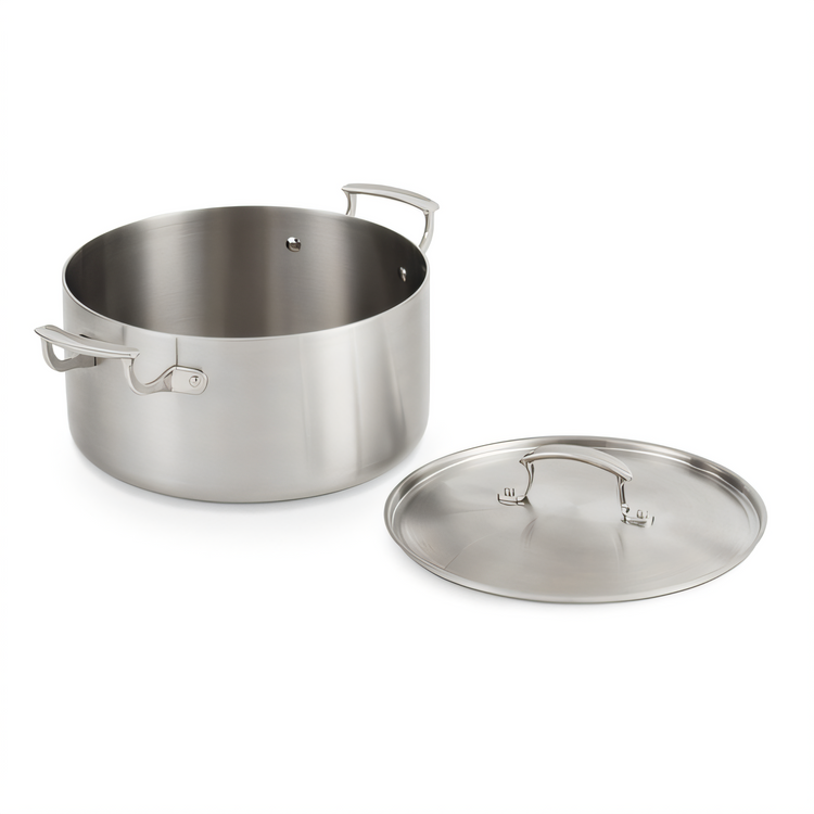 Product image #2 for Vollrath Miramar 7 Qt Round Induction-Ready Casserole Dish with Low Dome Cover, 10-5/16 Inch Diameter