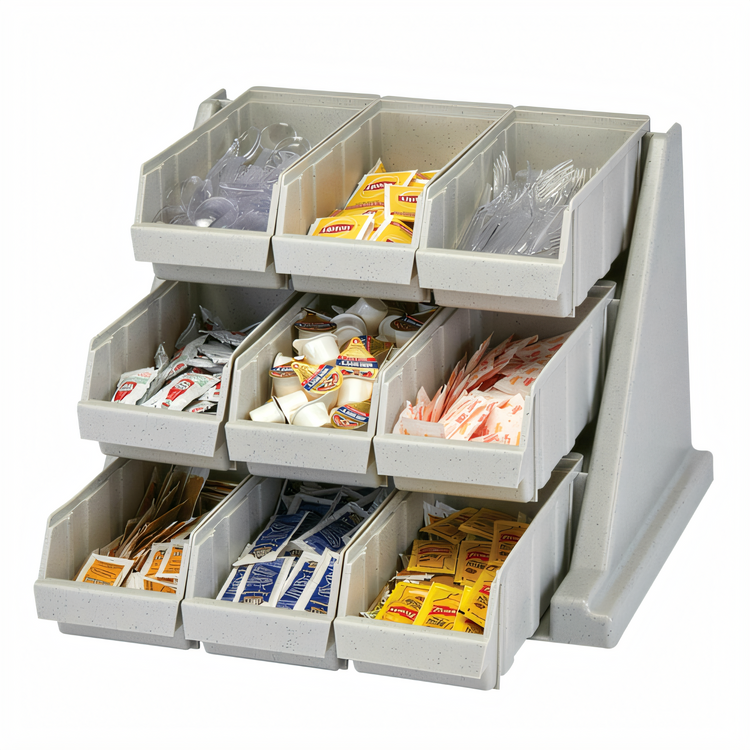 Product image #2 for Cambro Versa 9-Bin Wall-Mount Condiment Organizer Rack