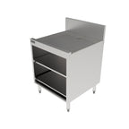 Thumbnail image #2 for Perlick Corporation Top Shelf TSF24SC-GR 24-Inch Stainless Steel Underbar Glass Storage Cabinet with Drainboard Top, 2 Adjustable Rack Shelves