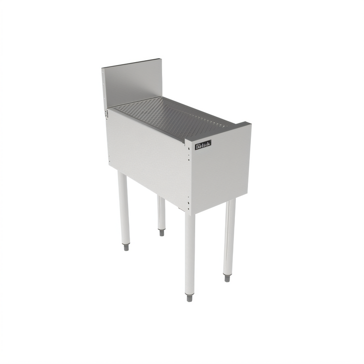 Product image #2 for Top Shelf TSF Series 17-Inch x 24-Inch Stainless Steel Underbar Drainboard with 6-Inch Backsplash