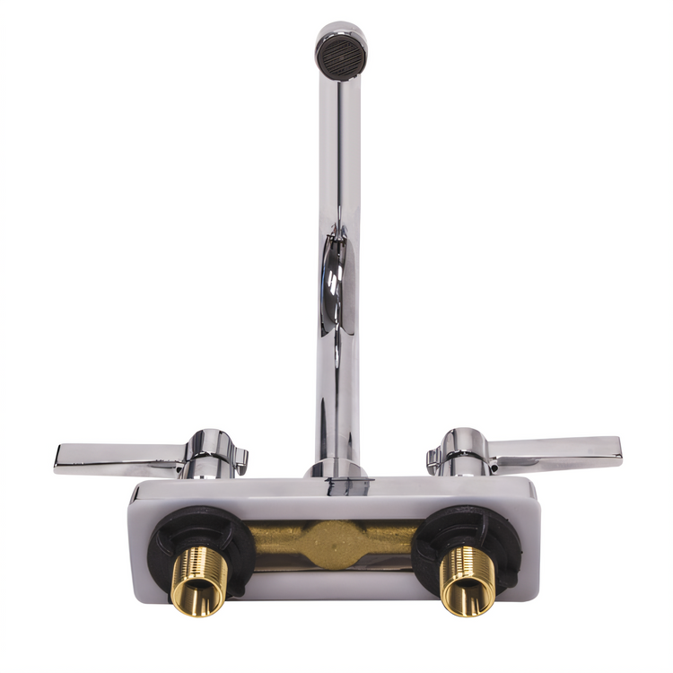 Product image #2 for Advance Tabco Heavy-Duty Manual Deck-Mount Faucet with 12-Inch Swing Spout, 4-Inch Centers, Lead Free