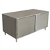 Thumbnail image #2 for BK Resources Dual-Access Stainless Steel Chef Table Cabinet Base with Locking Hinged Doors, 72 x 24 x 34-3/4 Inches