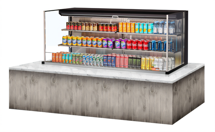 Product image #2 for Turbo Air TOM-72L-UF-W(B)-3SI-N Countertop Refrigerated Display Cases