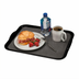 Thumbnail image #2 for Cambro Versa Camtray® Non-Skid Rectangular Fiberglass Cafeteria Tray with Handles, 14 x 18 Inches, Black with Pebbled Black