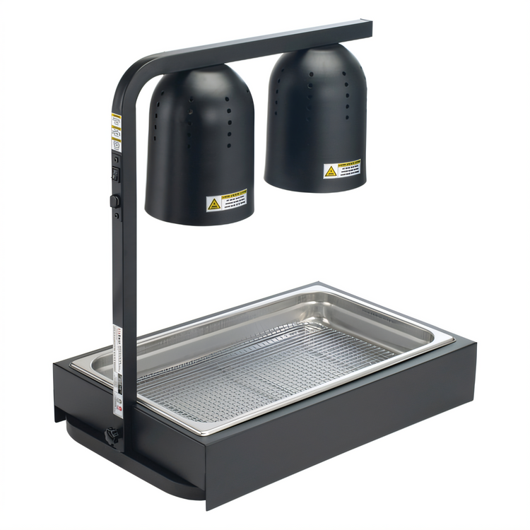 Product image #2 for Winco Universal 12 x 20 Inch Black Dump Pan Holder for EHL-3C Heat Lamp