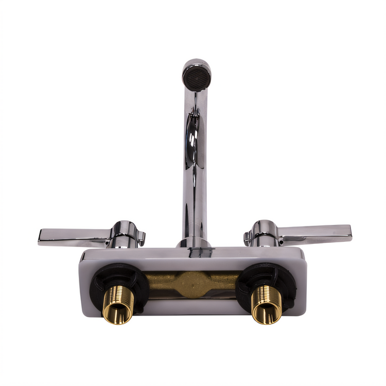 Product image #2 for Advance Tabco K-52 Heavy-Duty Manual Deck-Mounted Faucet with 3-1/2-Inch Gooseneck Spout, 4-Inch Centers, Lead-Free