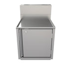 Thumbnail image #2 for BK Resources UBC-DW-21-W24HL Stainless Steel Underbar Cabinet, 24 x 21 Inch, Raised-Edge Top, Locking Door, Without Backsplash