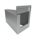 Thumbnail image #2 for BK Resources 25° Inside/Rear Corner Underbar Filler with 4-Inch Riser for Two 21-Inch Units