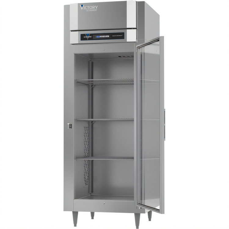 Product image #2 for Victory UltraSpec 1-Section Extra Wide Glass Door Reach-In Freezer, 24 Cu. Ft., Self-Contained