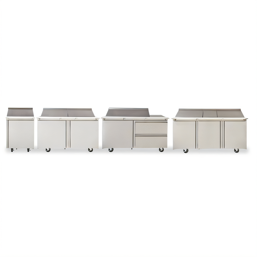 Product image #1 for Delfield Mega Top 64-Inch Two-Section Sandwich/Salad Prep Refrigerator with 18-Pan Top