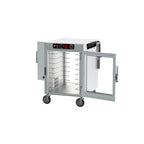 Thumbnail image #2 for Metro HotBlox™ HBCW8-ACPS-M Mobile 8-Pan Pass-Thru Insulated Holding Cabinet, Analog, Clear Front/Solid Rear Doors, 120V