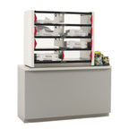 Thumbnail image #2 for Metro Metro2Go PU8CD-HS1842 8-Compartment Pass-Thru Order Hot Station with Sliding Polycarbonate Doors, 4 Controlled Shelves, 120V