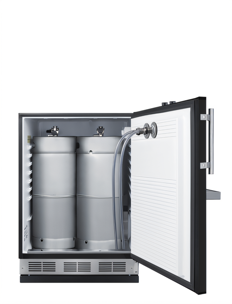 Product image #2 for Summit Appliance 24-Inch Built-In Front Tap Beer Kegerator with Dual Tap and 5.3 Cu. Ft. Capacity