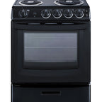 Thumbnail image #2 for Summit Commercial Summit Appliance RE2413B 24-Inch Black Freestanding Electric Coil Range with 2.9 Cu. Ft. Oven and Broiler