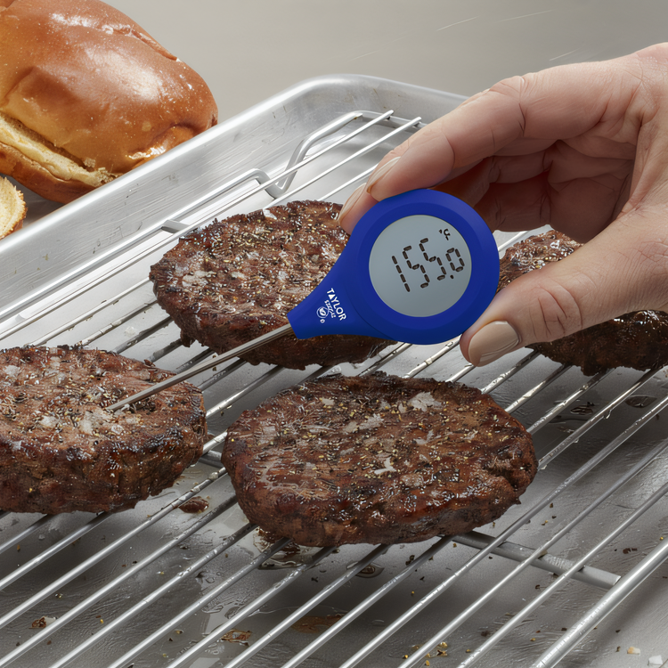 Product image #2 for Taylor Precision Waterproof Digital Meat Thermometer with 360-Degree Rotating Display, Blue