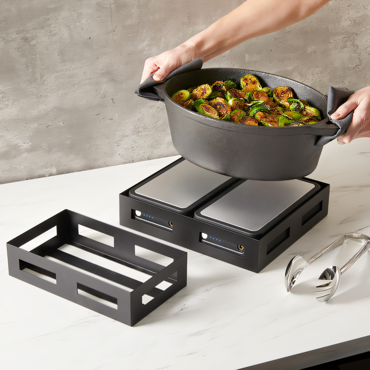 Product image #2 for American Metalcraft Black Square Stainless Steel Serving Crate, 10-1/2 Inch Long