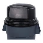 Thumbnail image #2 for CFS Brands Bronco 34105703 Dome Lid for 44/55 Gallon Trash Containers, Black Polyethylene, 14-1/2"H x 27-1/4" Diameter