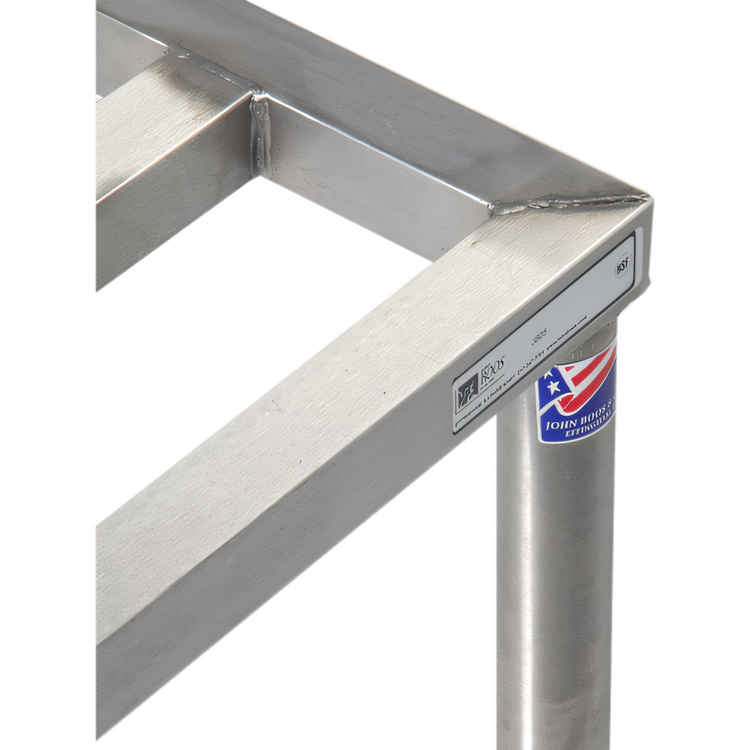 Product image #2 for John Boos 1-Tier Stainless Steel Dunnage Rack with Adjustable Bullet Feet, 47 x 30 x 12 Inches