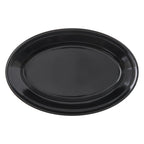 Thumbnail image #2 for CFS Brands Dallas Ware® 4356303 9-1/4 x 6-1/4-Inch Oval Melamine Platter, Black, Reinforced Rim Case of 24