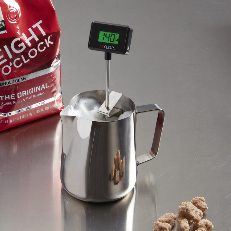 Product image #2 for Taylor Precision Digital Coffee Thermometer with Stainless Steel Stem and Adjustable Pan Clip