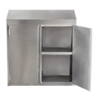 Thumbnail image #2 for Klinger's Trading WC1536-HINGED 36-Inch Wall-Mounted Stainless Steel Cabinet, 15-3/16-Inch Deep, 2 Hinged Doors
