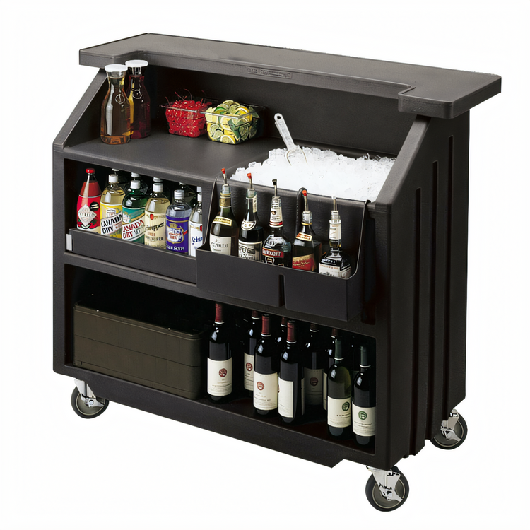 Product image #2 for Cambro CamBar 54-Inch Portable Beverage Bar with 80-lb Ice Sink and 5-Bottle Speed Rail
