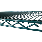 Thumbnail image #2 for Metro Super Erecta N416K3 Stationary 4-Shelf Wire Shelving Starter Unit, Green Epoxy-Coated, 24"W x 21"D x 63"H