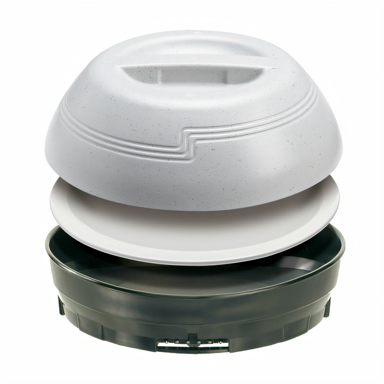 Product image #2 for Cambro Camwear Classic White 9-Inch Round Ceramic Plate