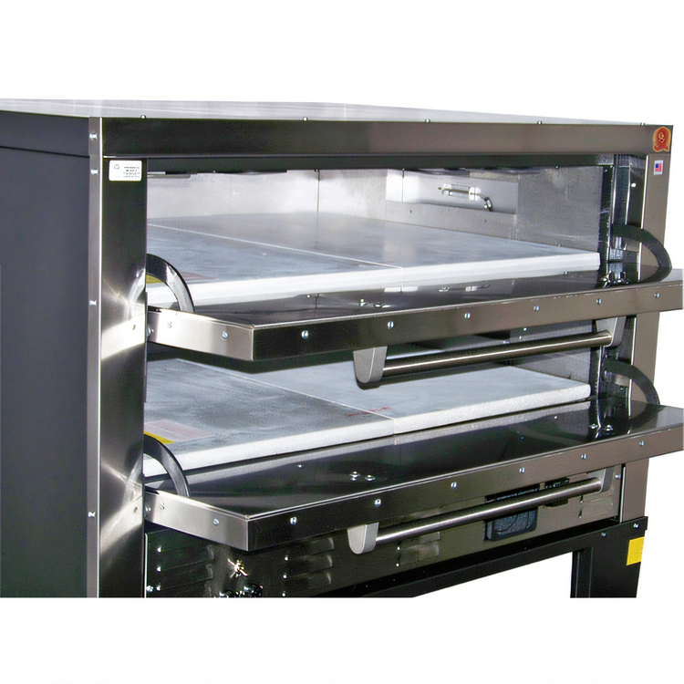 Product image #2 for Peerless CE61PE Electric 2-Deck Pizza Deck Oven with Stone Deck Interiors