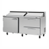 Thumbnail image #2 for Turbo Air PRO 72 5/8-Inch Two-Section Sandwich/Salad Prep Table with 1 Door, 2 Drawers, and 18-Pan Top