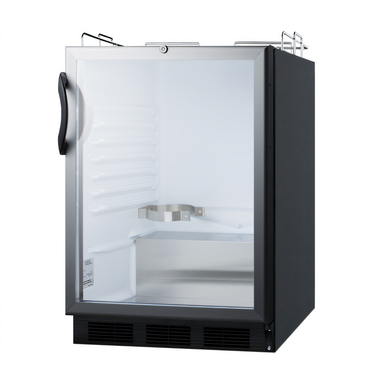 Product image #2 for Summit Commercial ADA Counter Height Draft Beer Dispenser with Glass Door, 5.5 Cu. Ft., 2 x 1/6 Keg Capacity